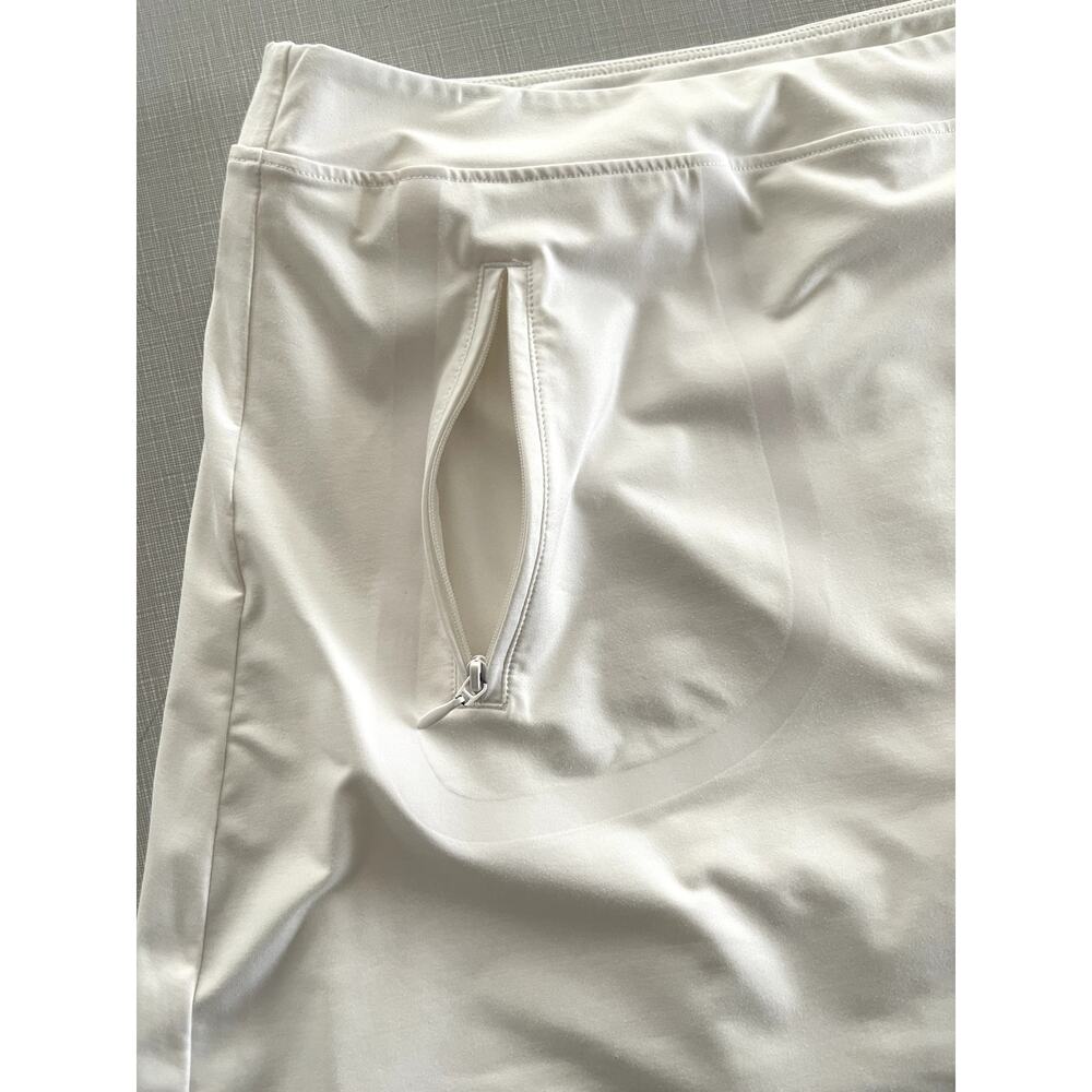G/Fore Sz L Performance Skort White Stretch Pickleball Tennis Workout Pocket - Picture 5 of 11